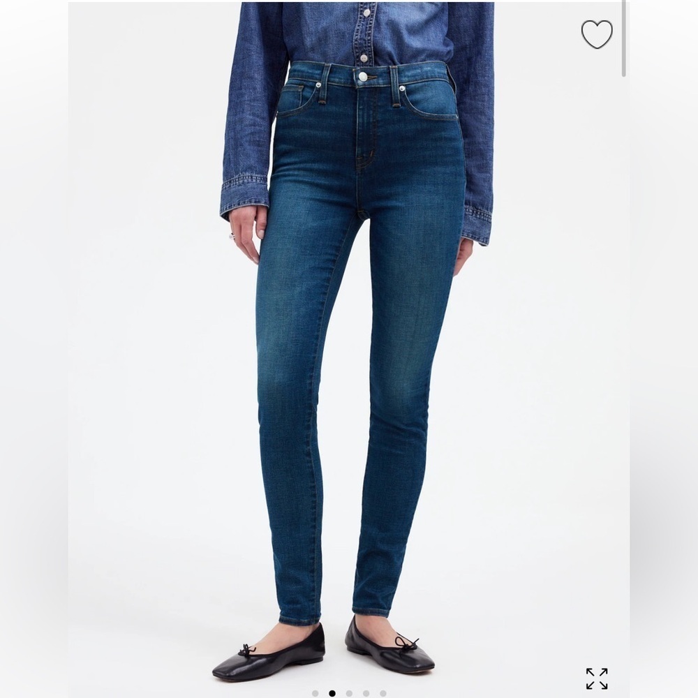 Madewell High-rise 10” Dark Skinny Jeans - size 28